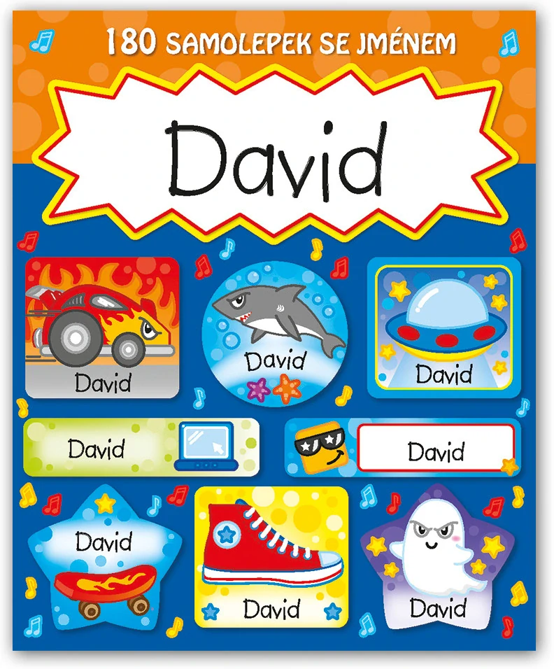 Veselé nálepky samolepky se jménem David
