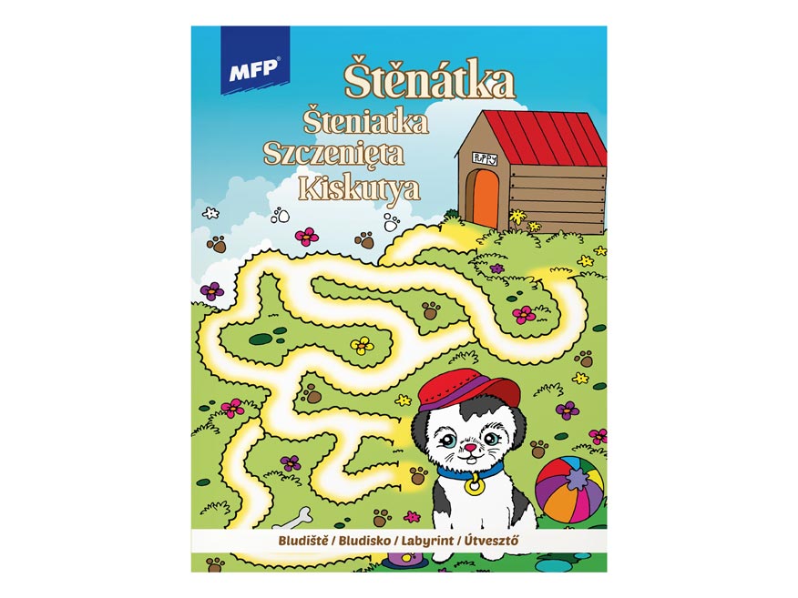 Omalovánky A4 Bludiště Štěňátko
