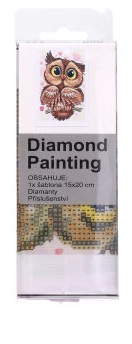 Kreativní set diamantový obrázek Sovička 15x20cm