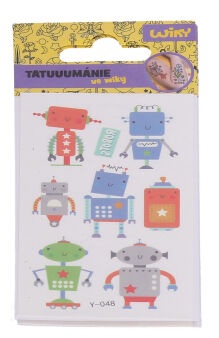 Tetovací obtisky 10,5x6cm svítící ve tmě Roboti 1