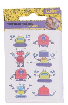 Tetovací obtisky 10,5x6cm svítící ve tmě Roboti 2