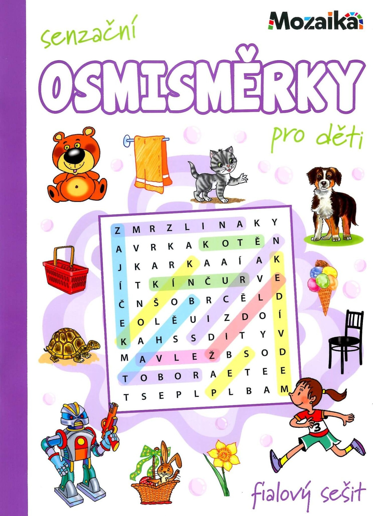 Senzační osmisměrky pro děti - fialový sešit 1 Poškozené