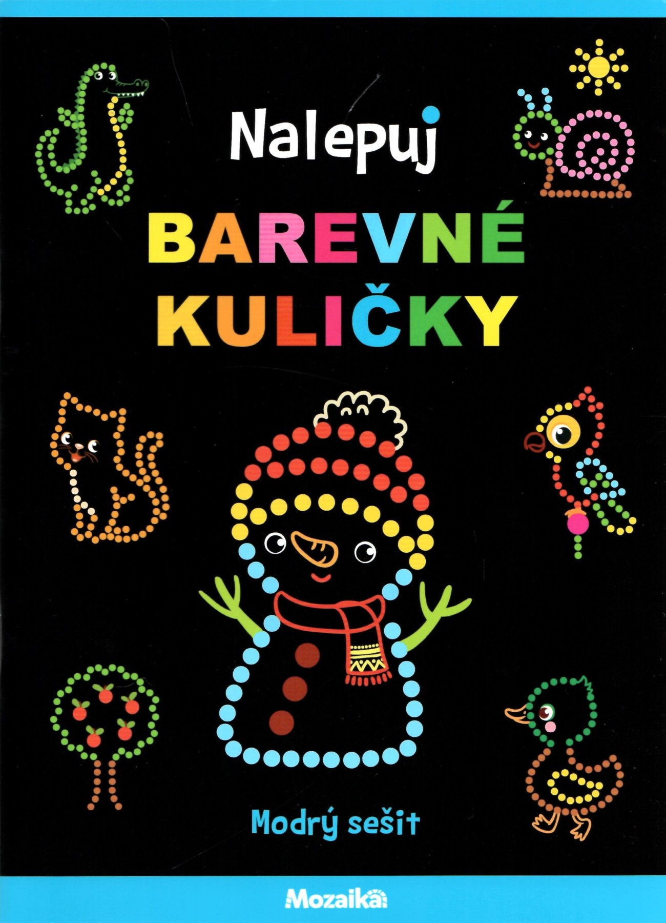 Nalepuj barevné kuličky - modrý sešit Poškozené