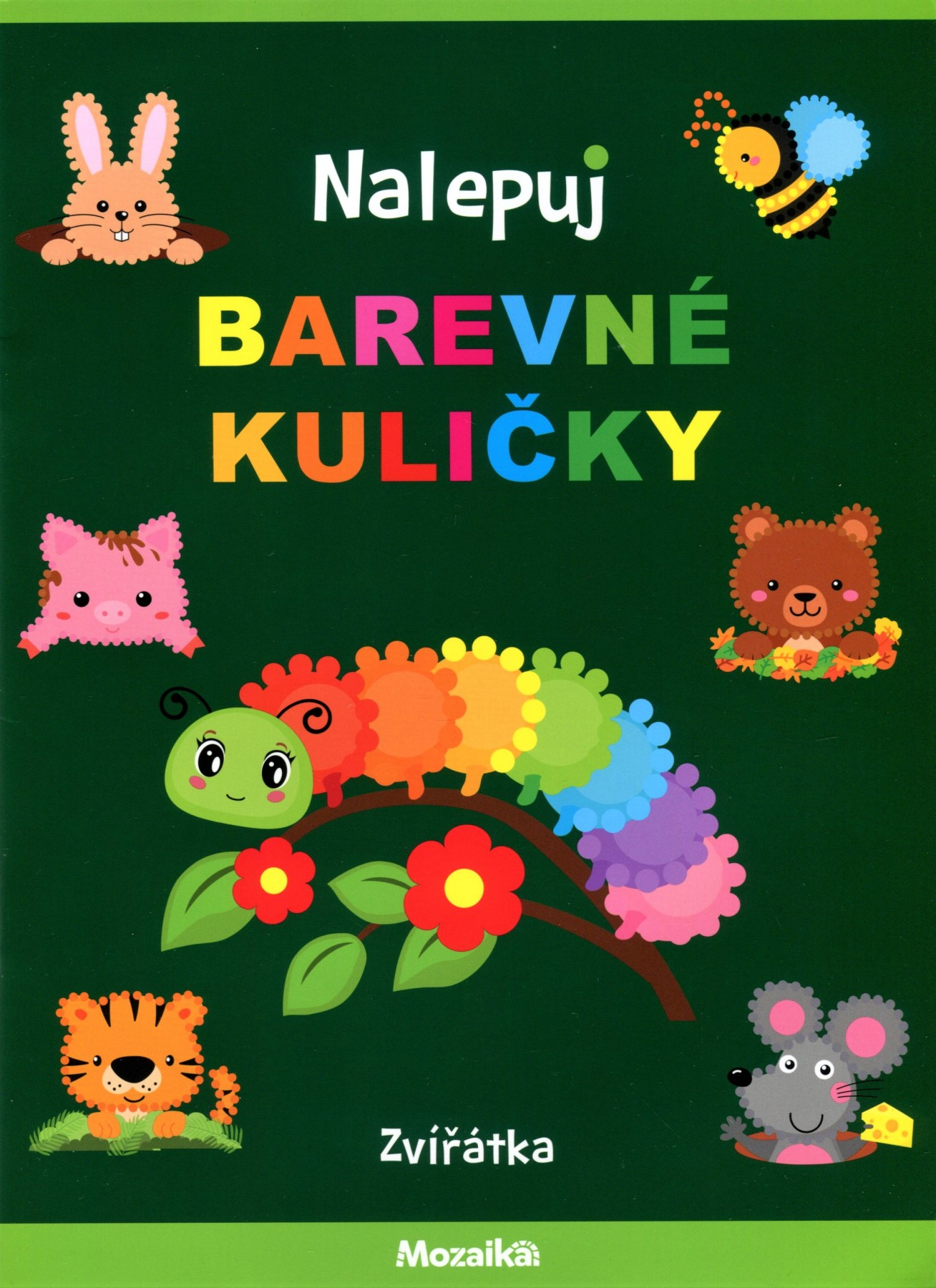Nalepuj barevné kuličky - Zvířátka Poškozené