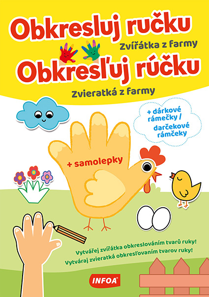 Obkresluj ručku - Zvířátka z farmy Poškozený