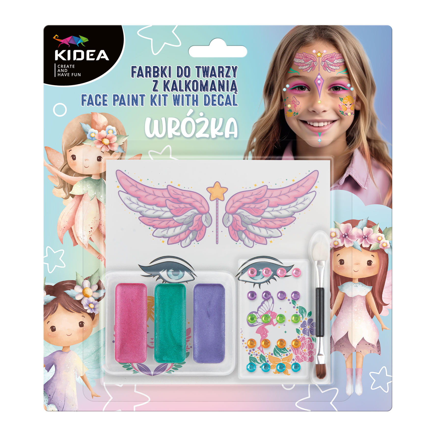 Barvy na obličej 3 barvy víly