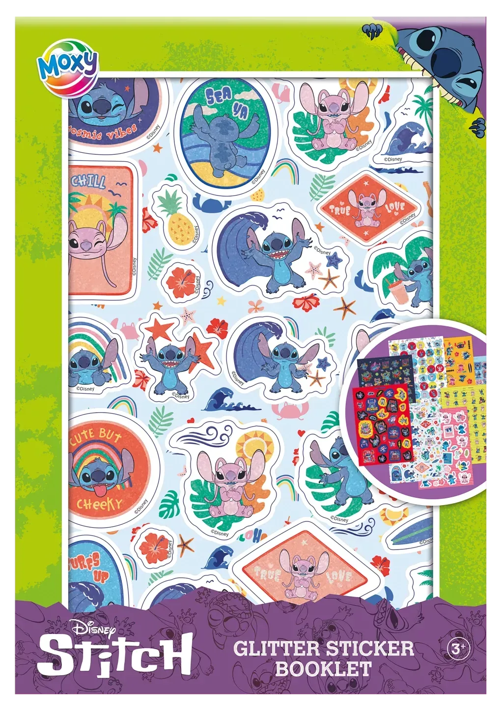 Moxy třpytivé samolepky Stitch