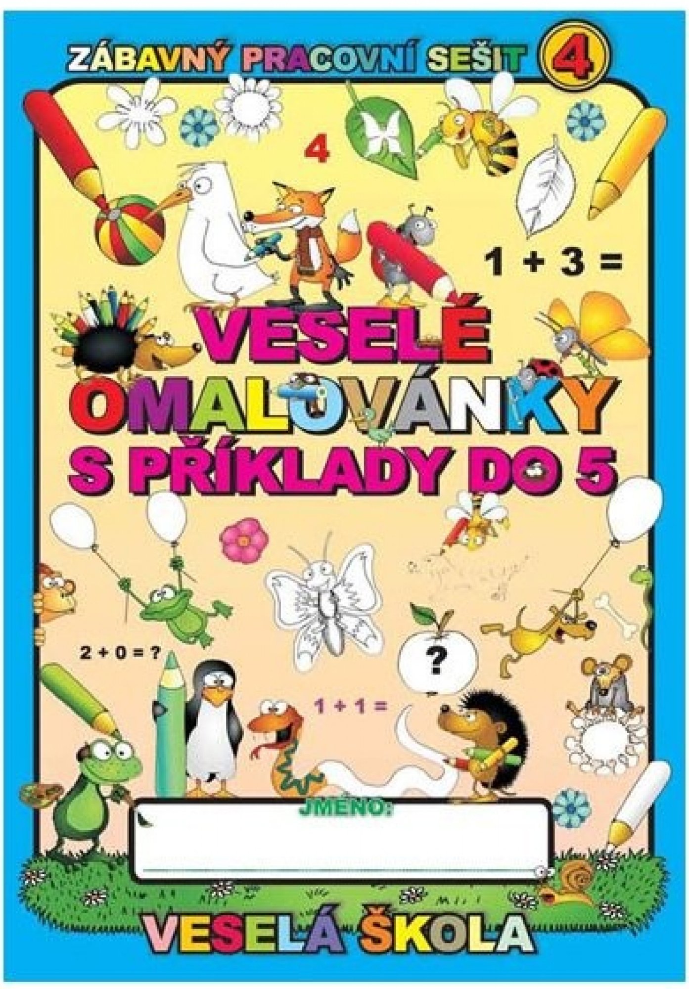 Veselé omalovánky s příklady do 5