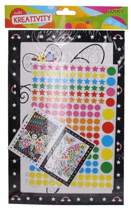 Kreativní set zábavné lepení 20x34cm Motýlci