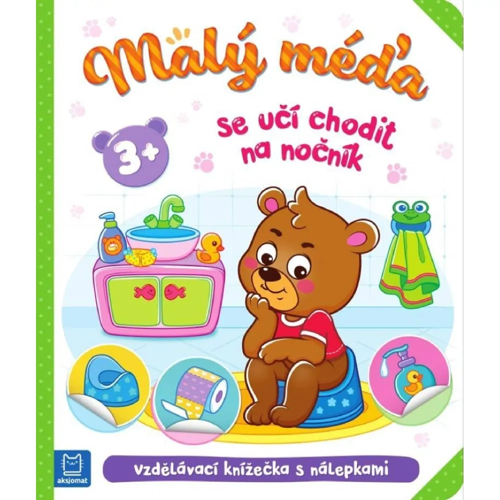 Malý méďa se učí chodit na nočník Poškozený