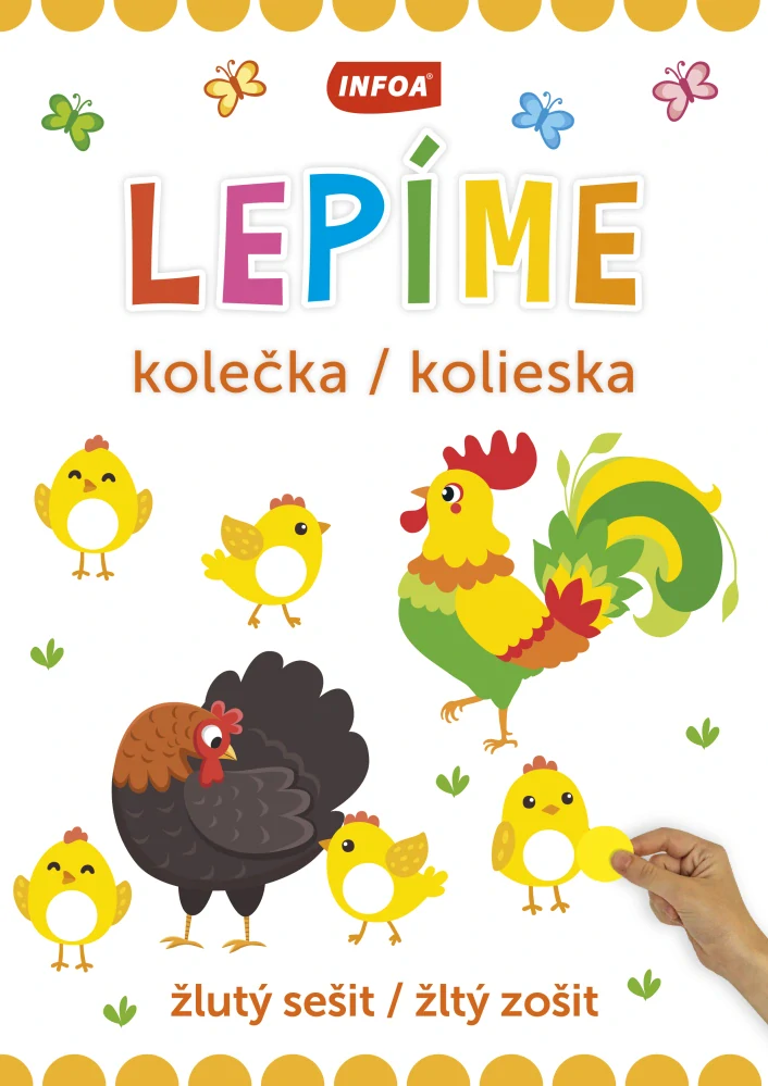 Lepíme kolečka žlutý sešit Poškozené