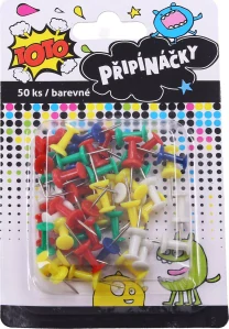 Barevné připínáčky 50 ks