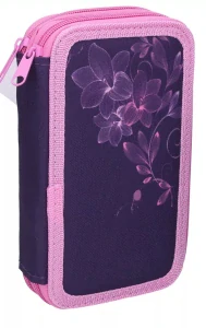 Penál dvoupatrový s výbavou - textil 1