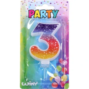 Párty svíčka číslo 3 Hvězdy