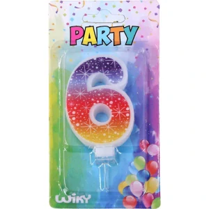 Párty svíčka číslo 6 Hvězdy