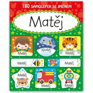 Veselé nálepky samolepky se jménem Matěj