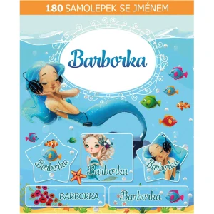 Veselé nálepky samolepky se jménem Barborka