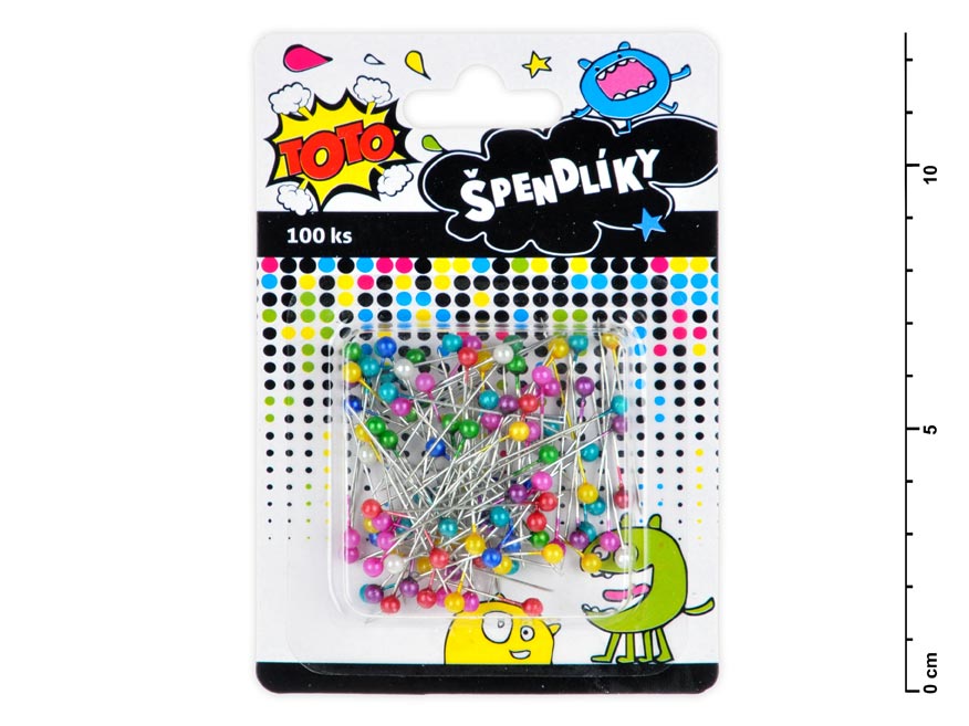 Špendlík barevný 100ks