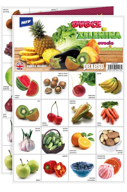 Pexeso MFP 3xA4 Ovoce a zelenina