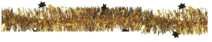 Řetěz s hvězdami- 4 barvy,200 x 5 cm zlatý