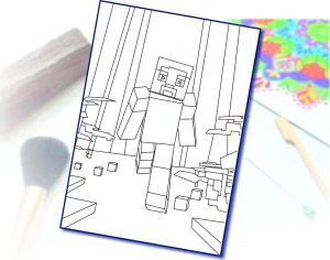 Šablona na pískování minecraft Steve A4