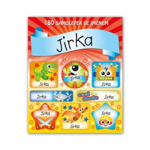 Veselé nálepky samolepky se jménem Jirka