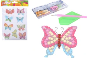 Kreativní set diamond nálepky s kamínky - Motýli