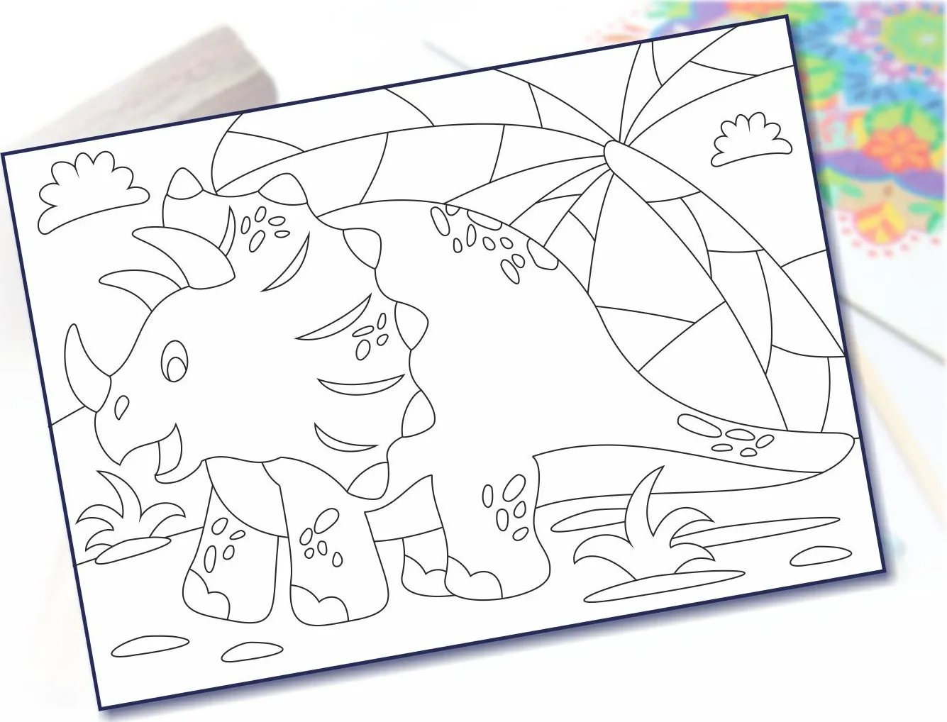 Šablona na pískování triceratops A5