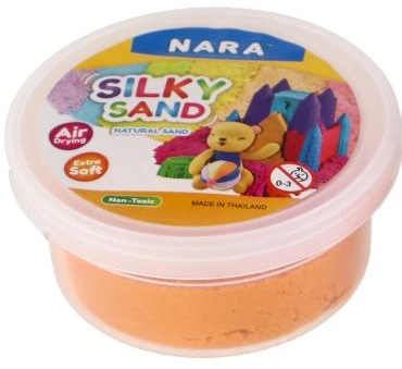 Písek tekutý NARA 100g s vykrajovátky 2ks Oranžová