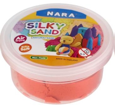 Písek tekutý NARA 100g s vykrajovátky 2ks Neon oranžová