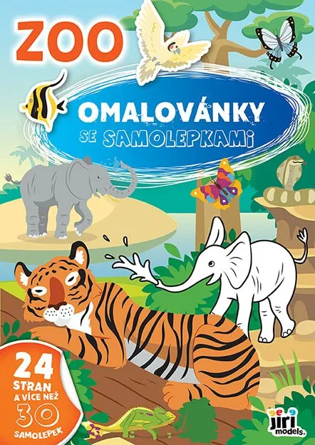 Omalovánky A4 se samolepkami Zoo 1