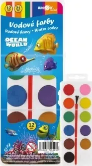 Vodové barvy se štětcem Ocean World 12 barev