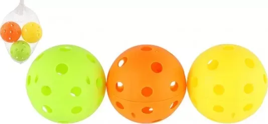 Florbalové míčky 7 cm – sada 3 ks v síťce