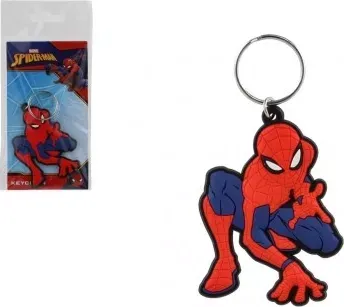 Gumový přívěsek na klíče Spiderman střílející pavučinu