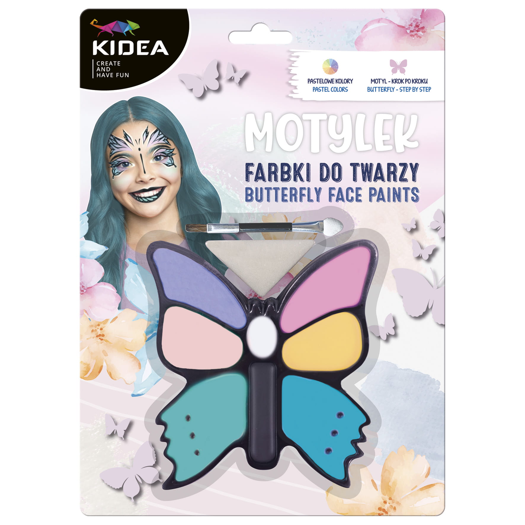 Barvy na obličej motýl 8 barev
