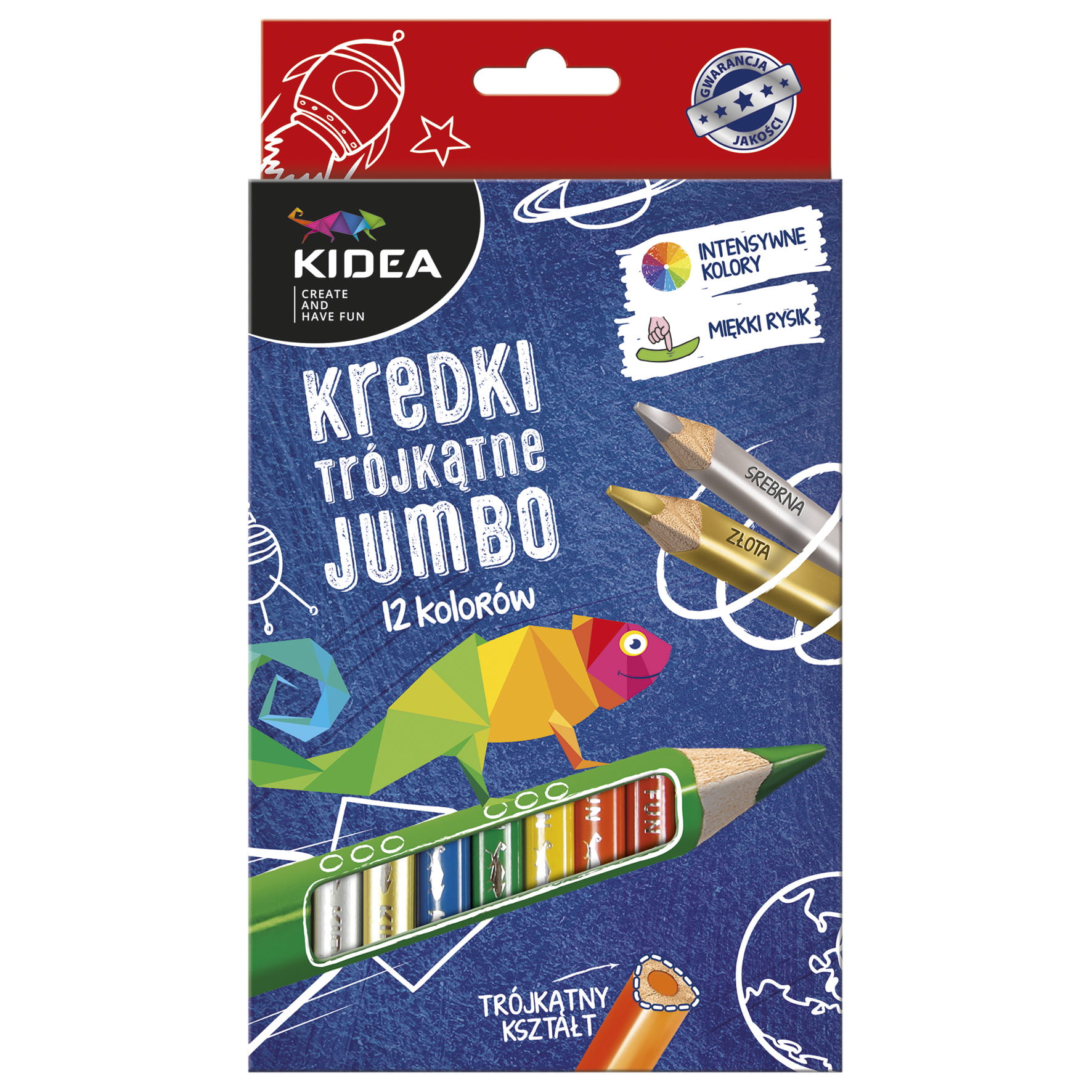 Trojhranné jumbo pastelky 12 barev
