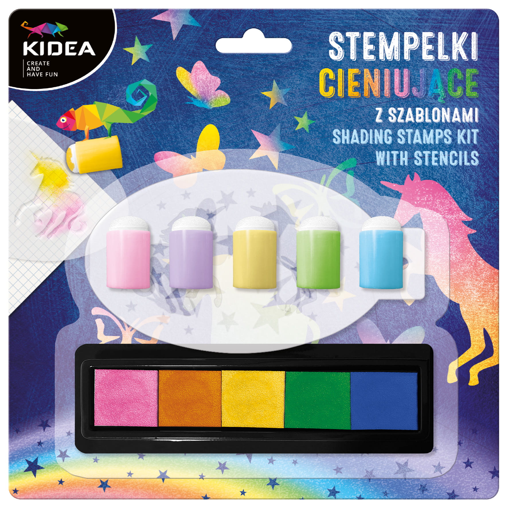 Stínovací razítka Fantasy 5 barev + šablony