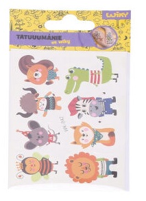 Tetovací obtisky 7,5x11 cm Zvířátka 3