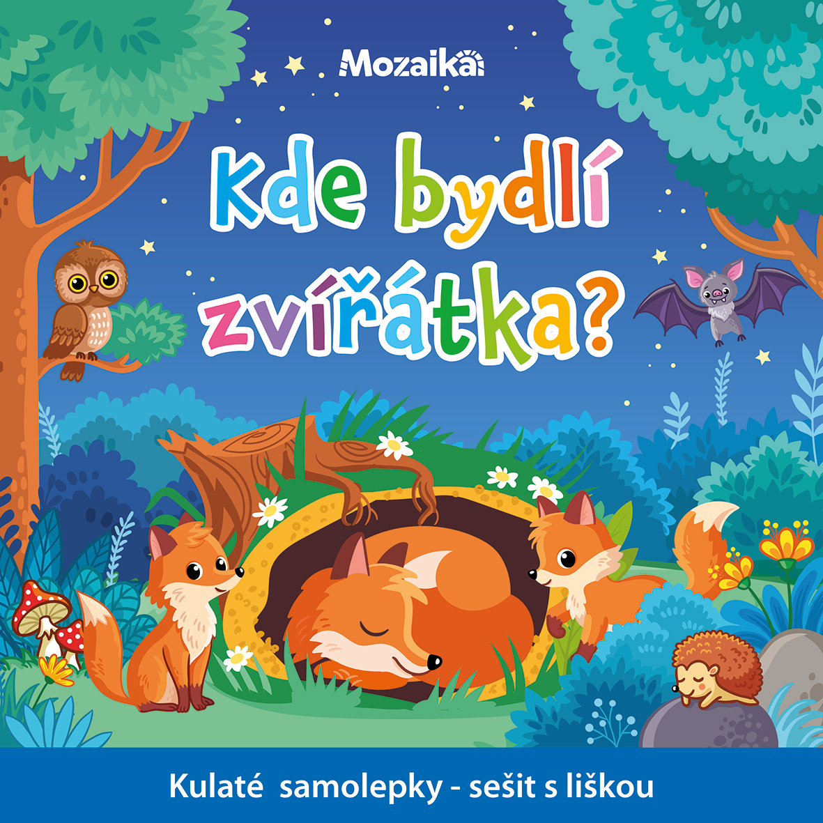 Kulaté samolepky - Kde bydlí zvířátka? - sešit s liškou Poškozené