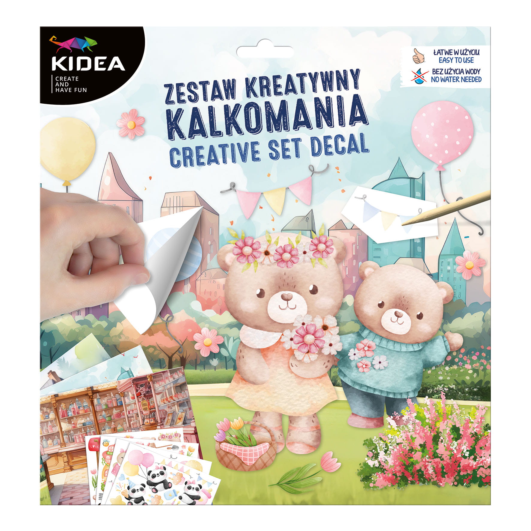 Cute Tedies Kreativní sada s obtisky propisoty