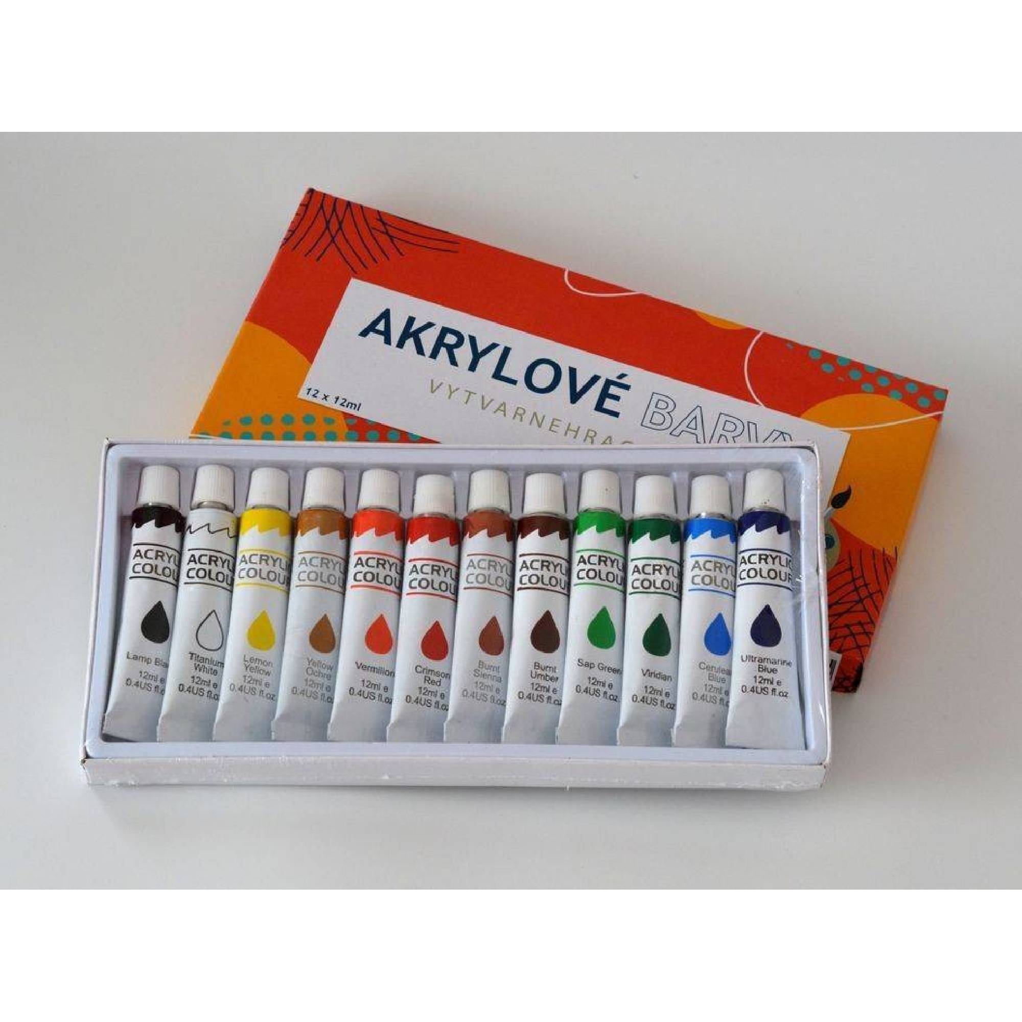 Akrylové barvy 12 x 12 ml
