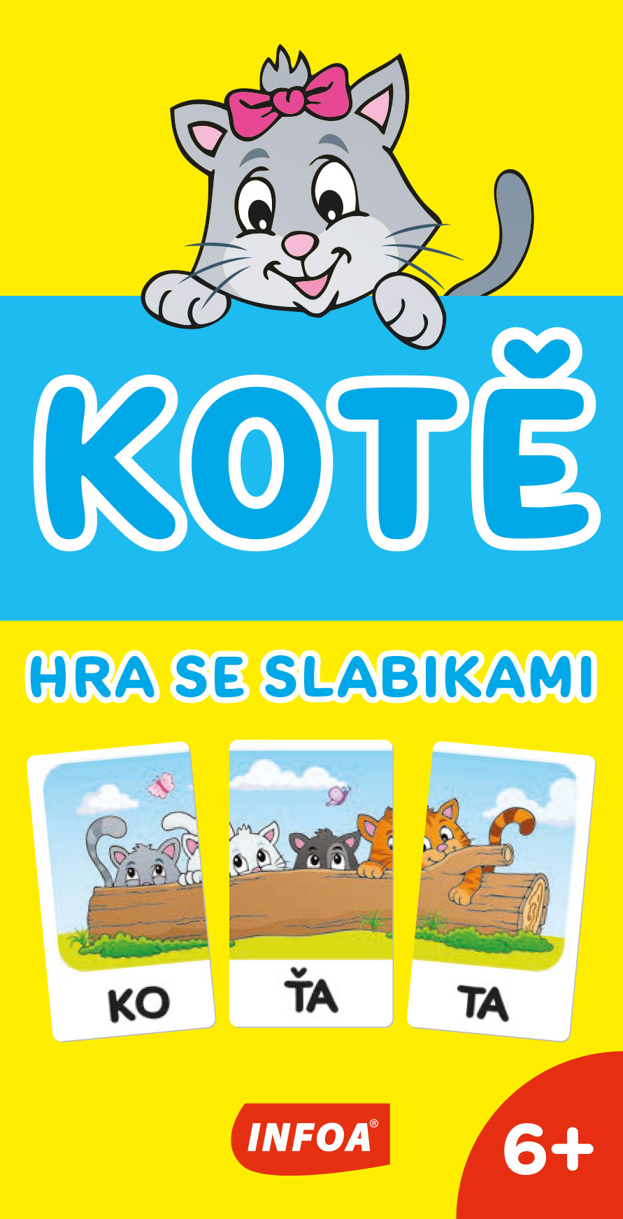 Krabicová hra - KOTĚ - Hra se slabikami Poškozený