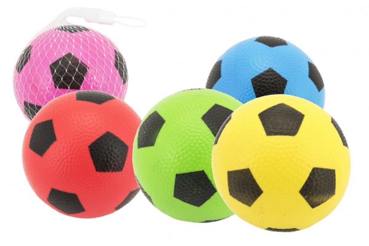 Míček fotbal guma 12cm v síťce