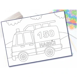 Šablona na pískování hasiči 150 A4