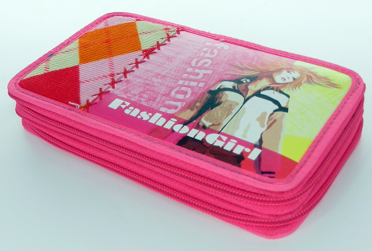 Penál 2 patra FASHIONGIRL růžový naplněný