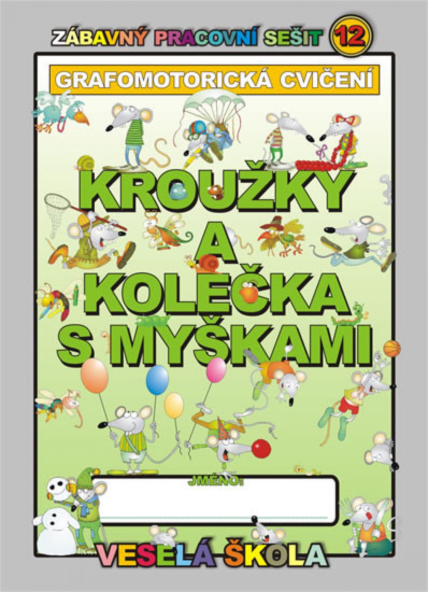 Kroužky a kolečka s myškami - grafomotorická cvičení