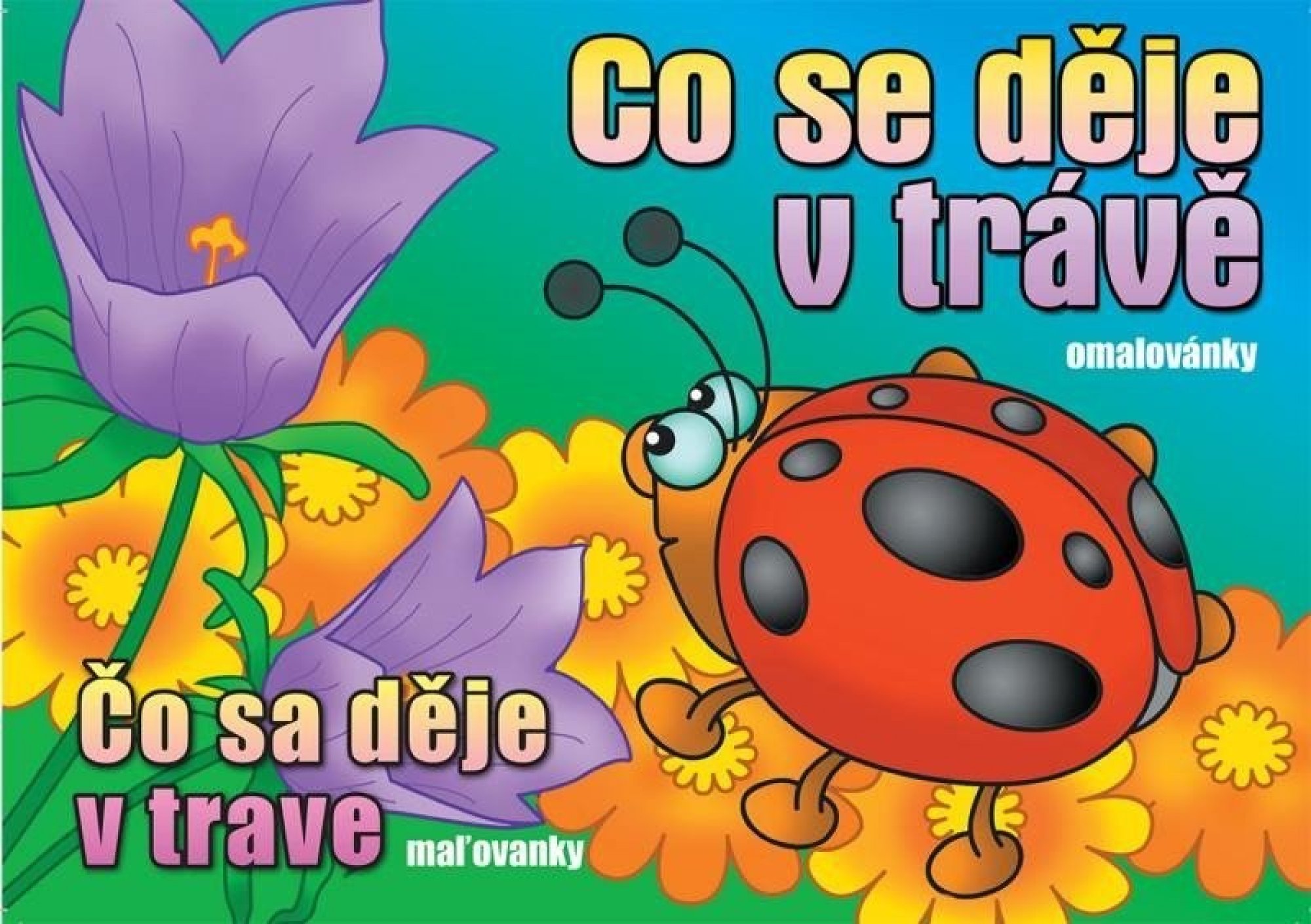 Omalovánky A5 Co se děje v trávě