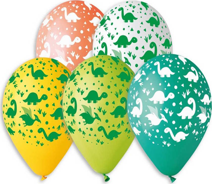 Balónek nafukovací sada 5ks DINO