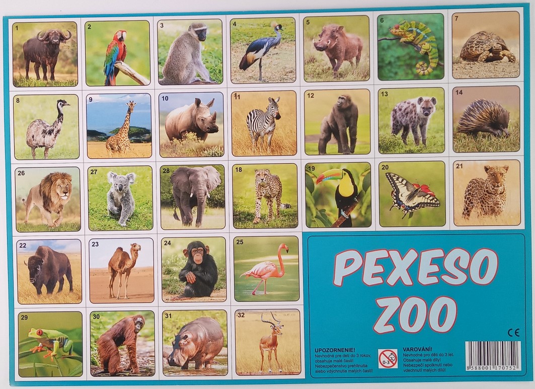 Pexeso Zoo fotografie Poškozené