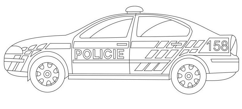 Šablona na pískování policejní auto A4